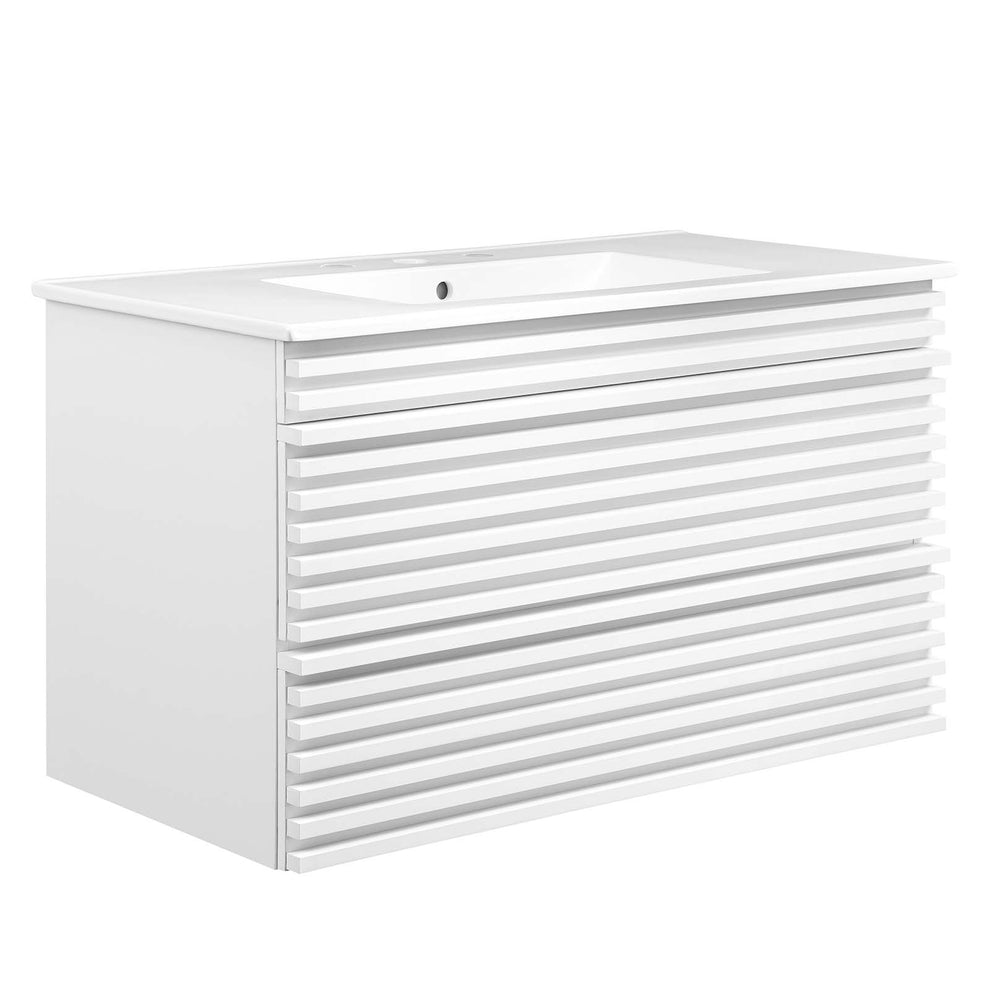 Modway Render 36" Wall-Mount Bathroom Vanity - EEI-4436 | Bathroom Accessories | Modishstore - 61