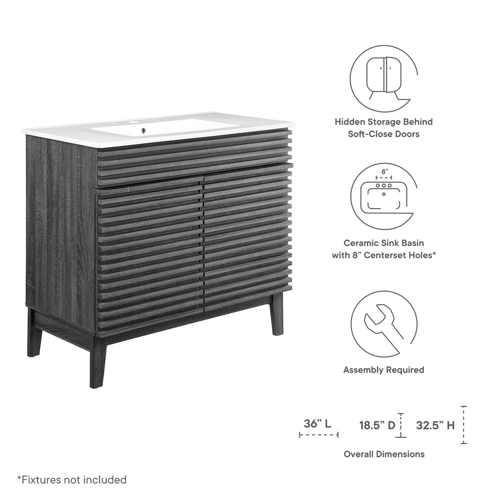 Modway Render 36" Bathroom Vanity - EEI-4437 | Bathroom Accessories | Modishstore - 17