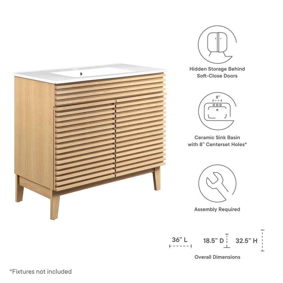 Modway Render 36" Bathroom Vanity - EEI-4437 | Bathroom Accessories | Modishstore - 33
