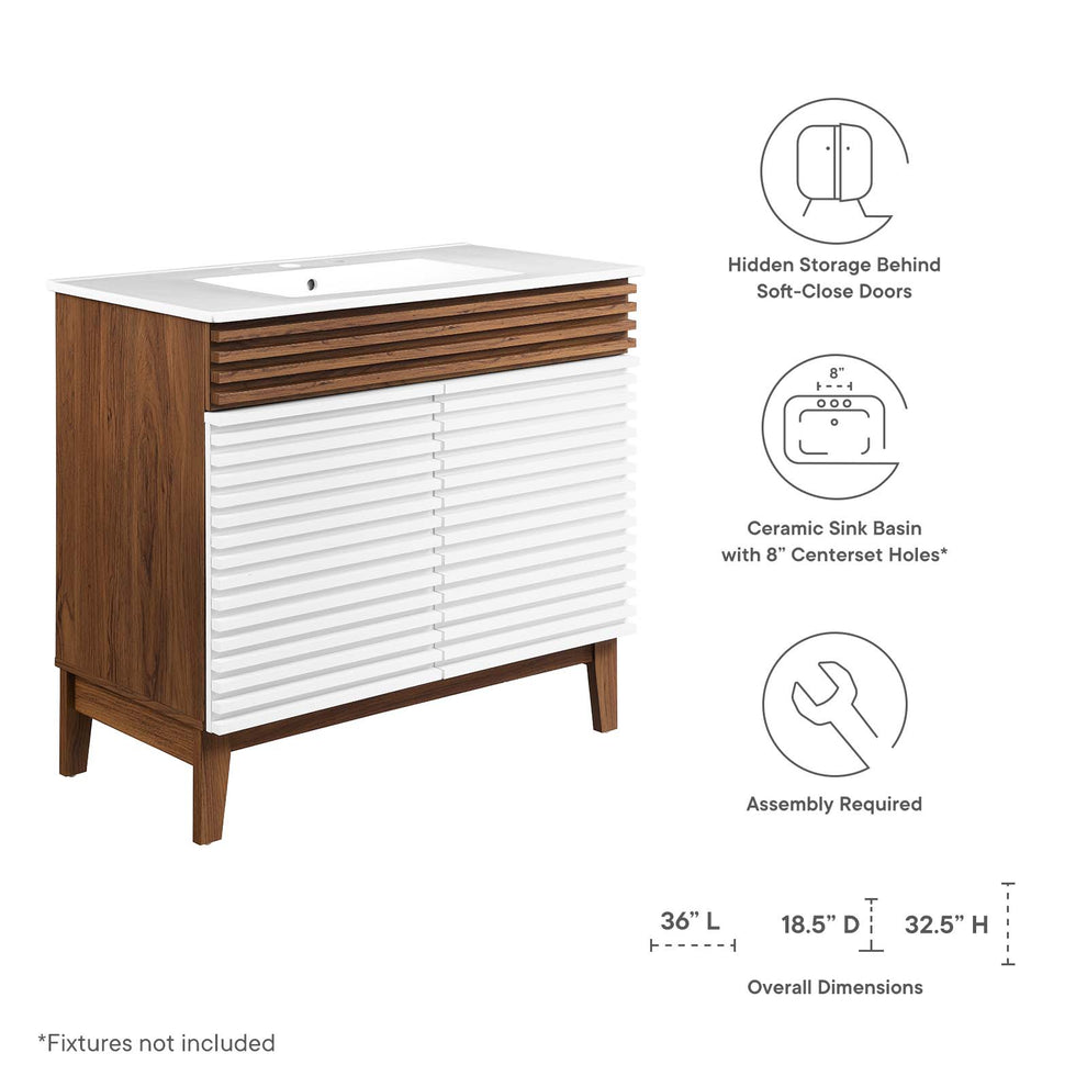Modway Render 36" Bathroom Vanity - EEI-4437 | Bathroom Accessories | Modishstore - 41