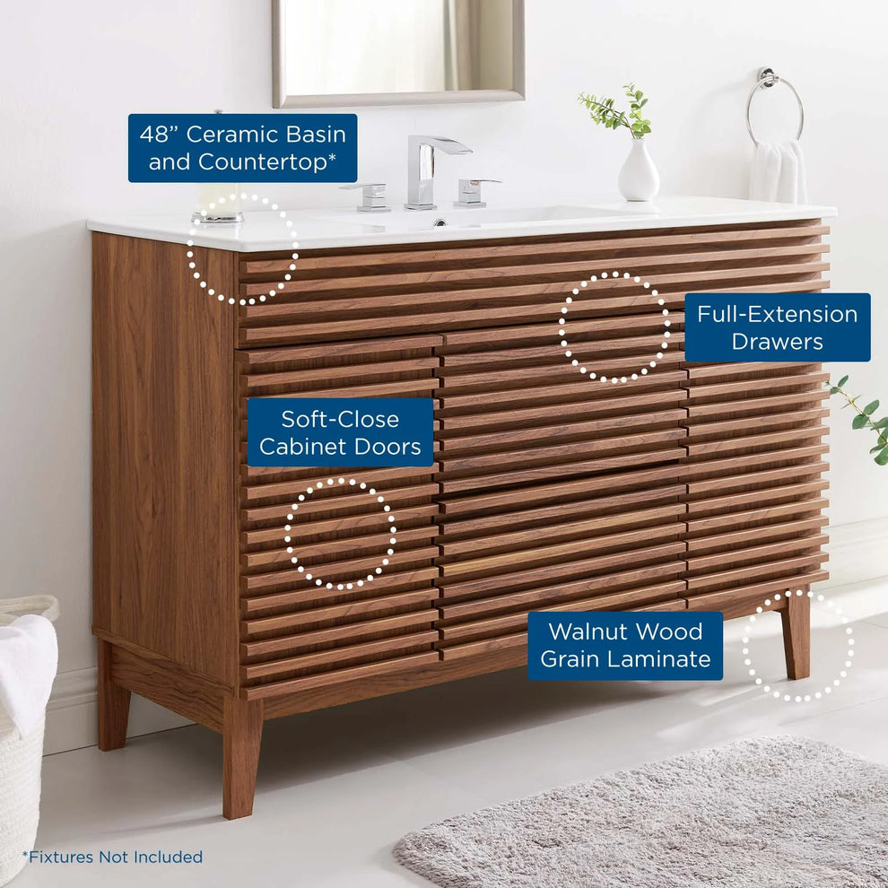Modway Render 48" Single Sink Bathroom Vanity - EEI-4439 | Bathroom Accessories | Modishstore - 12
