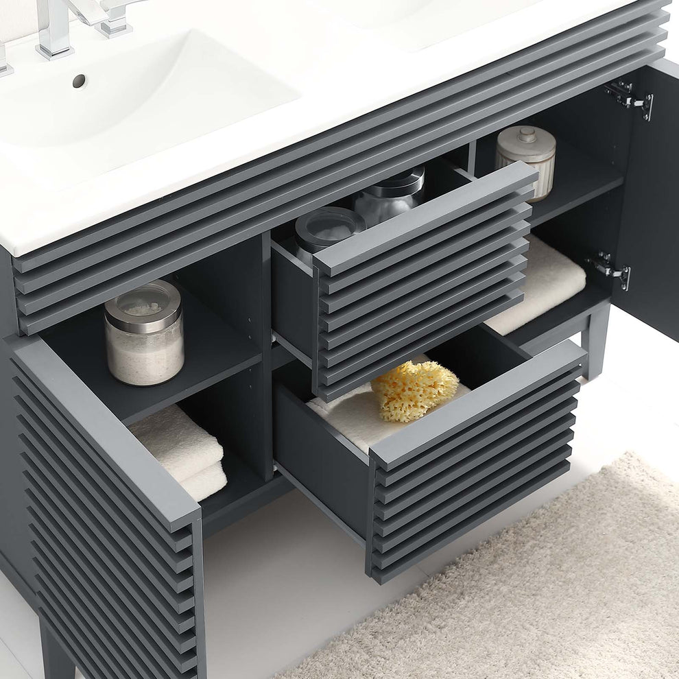 Modway Render 48" Double Sink Bathroom Vanity - EEI-4441 | Bathroom Accessories | Modishstore - 27