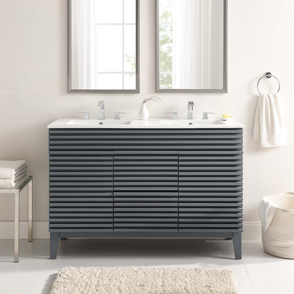 Modway Render 48" Double Sink Bathroom Vanity - EEI-4441 | Bathroom Accessories | Modishstore - 28