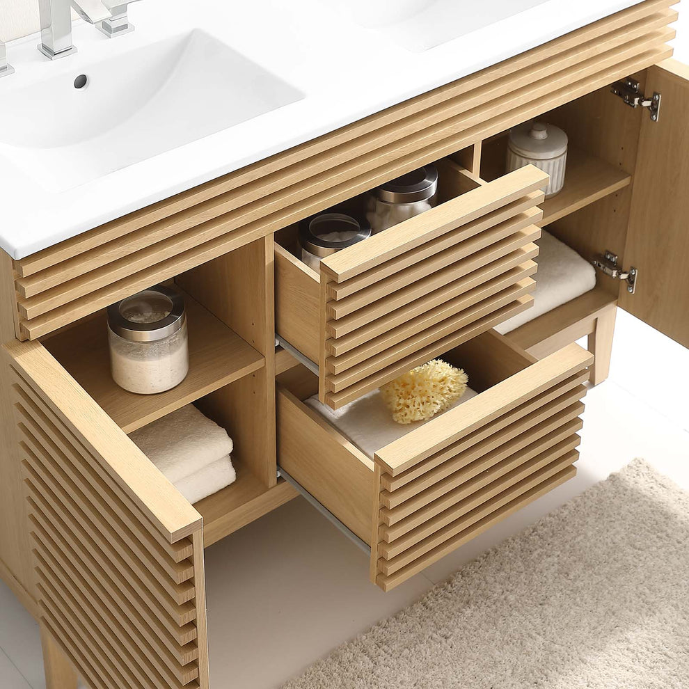 Modway Render 48" Double Sink Bathroom Vanity - EEI-4441 | Bathroom Accessories | Modishstore - 37