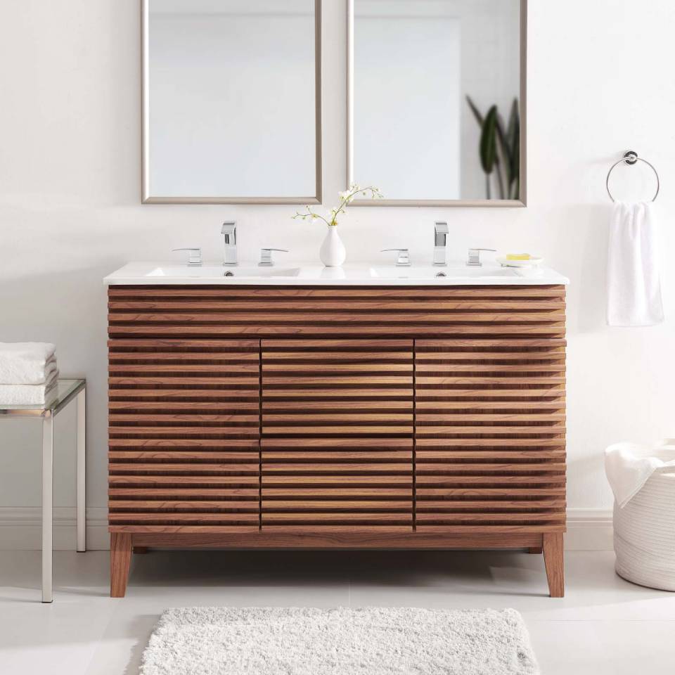 Modway Render 48" Double Sink Bathroom Vanity | Bathroom Accessories | Modishstore