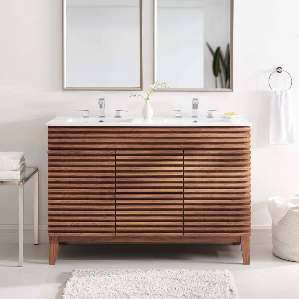 Modway Render 48" Double Sink Bathroom Vanity - EEI-4441 | Bathroom Accessories | Modishstore - 1