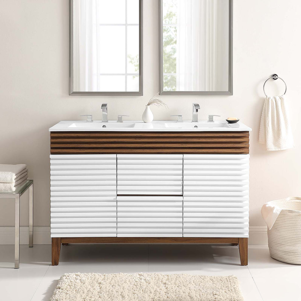 Modway Render 48" Double Sink Bathroom Vanity - EEI-4441 | Bathroom Accessories | Modishstore - 48