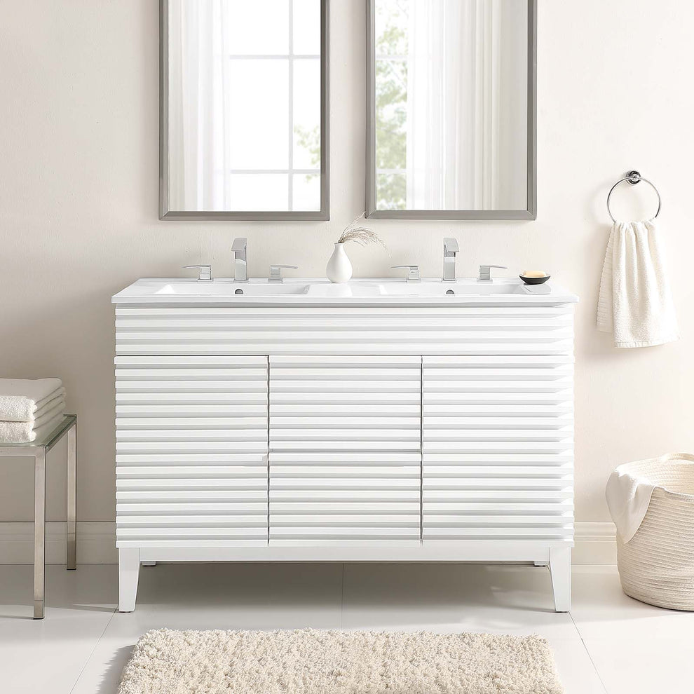 Modway Render 48" Double Sink Bathroom Vanity - EEI-4441 | Bathroom Accessories | Modishstore - 58
