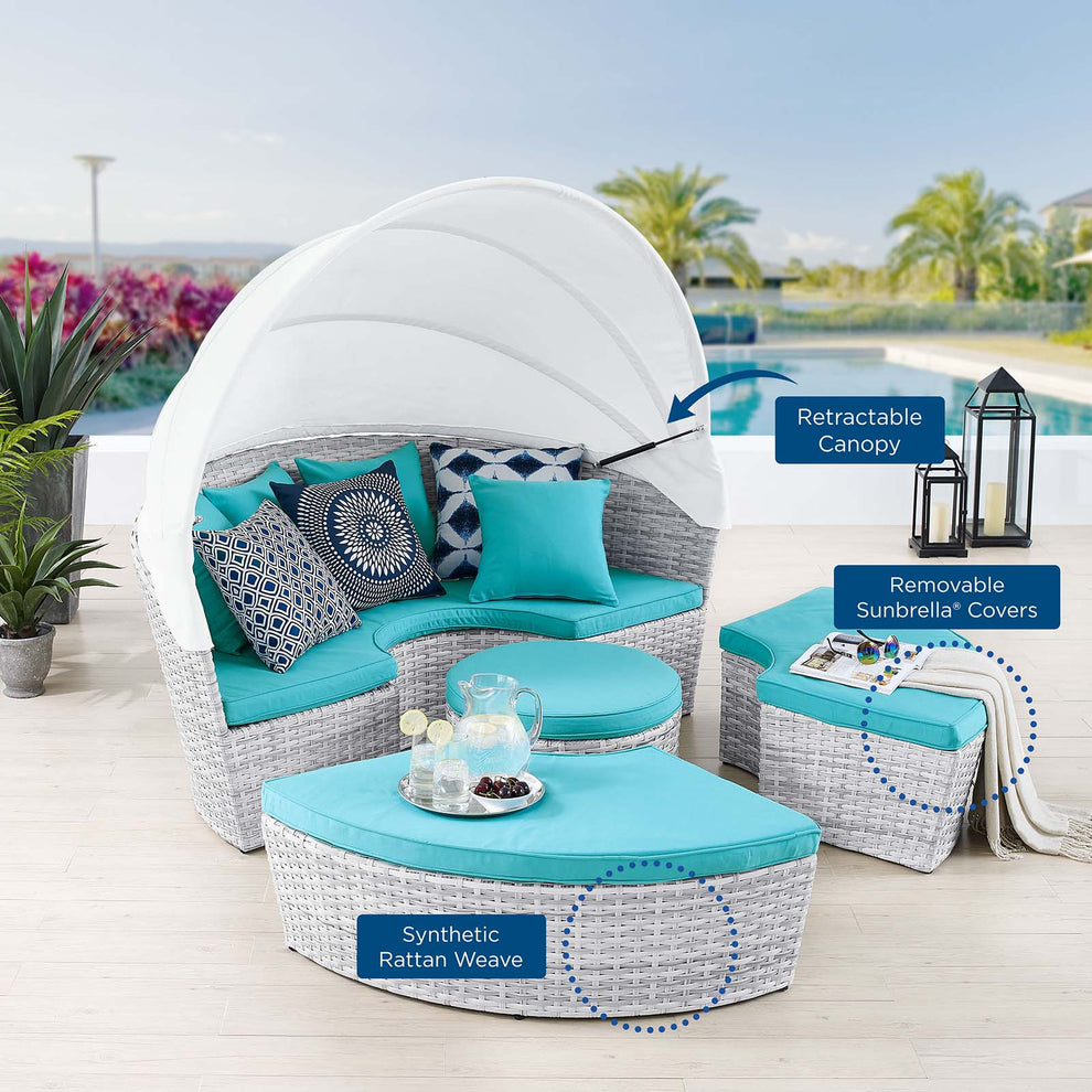 Scottsdale Canopy Sunbrella® Outdoor Patio Daybed By Modway - EEI-4443 | Outdoor Patio Daybed | Modishstore - 8