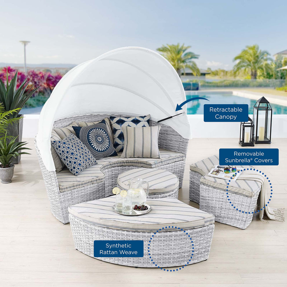 Scottsdale Canopy Sunbrella® Outdoor Patio Daybed By Modway - EEI-4443 | Outdoor Patio Daybed | Modishstore - 24