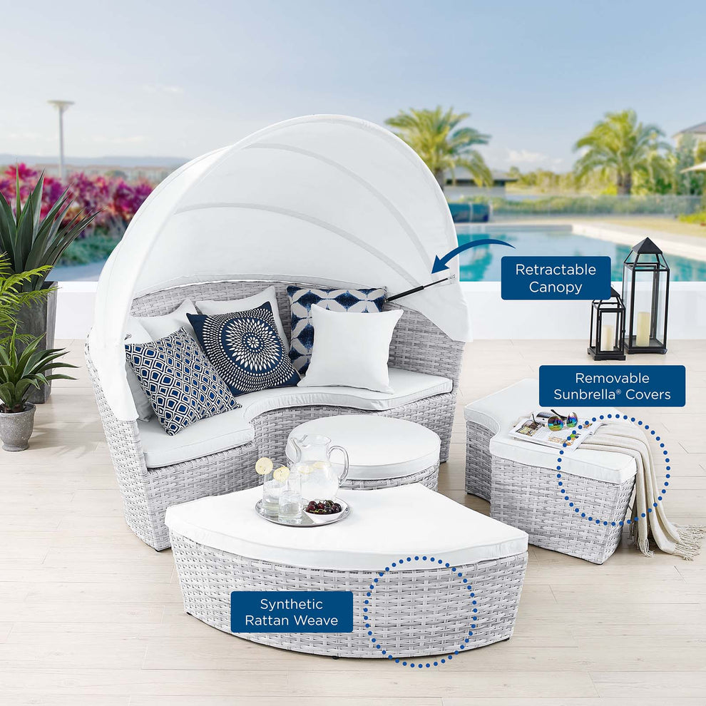 Scottsdale Canopy Sunbrella® Outdoor Patio Daybed By Modway - EEI-4443 | Outdoor Patio Daybed | Modishstore - 40