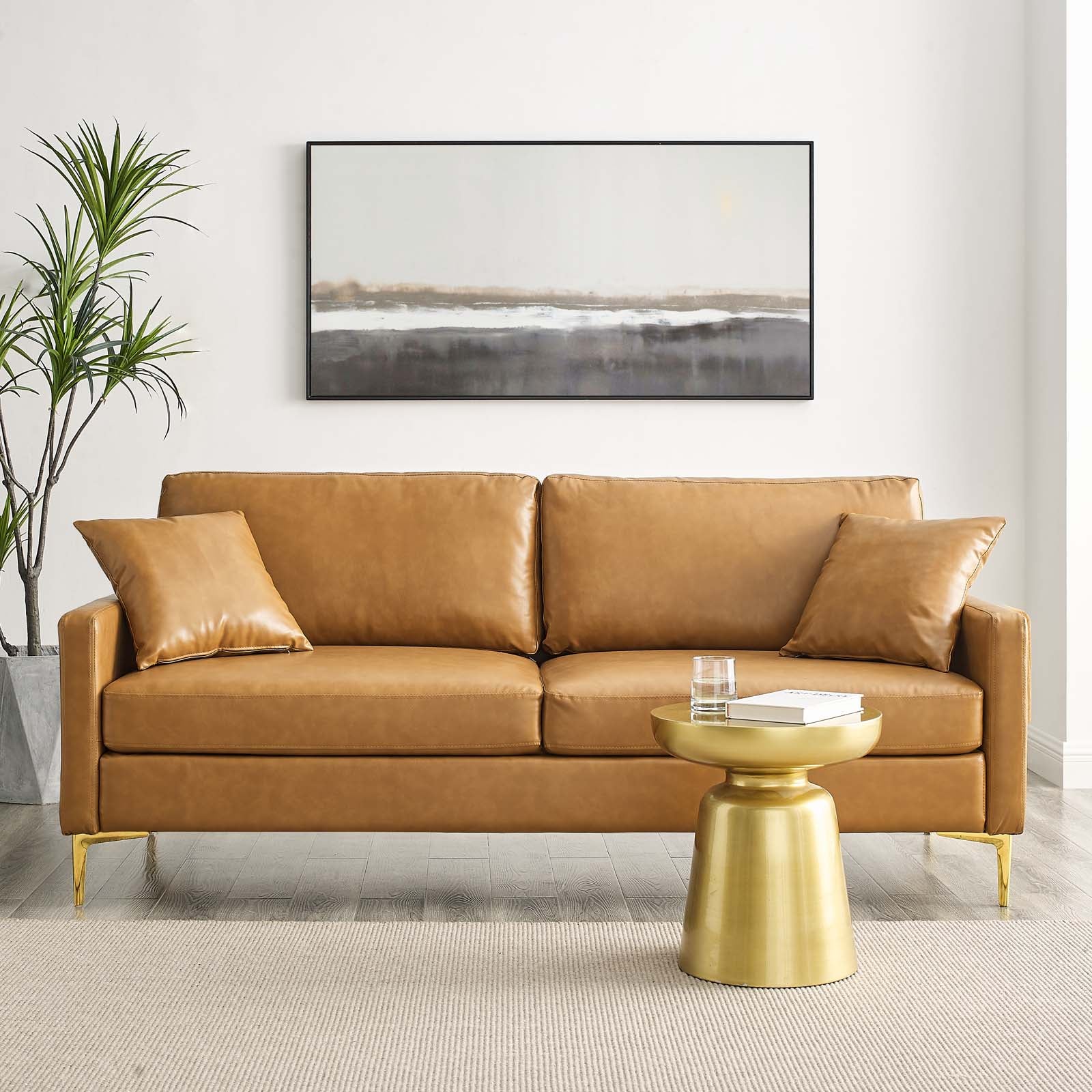 Juliana Vegan Leather Sofa By Modway - EEI-4448 | Sofas | Modishstore - 1