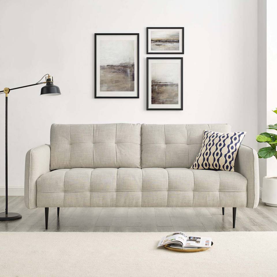 Modway Cameron Tufted Fabric Sofa - EEI-4451 | Sofas | Modishstore - 1