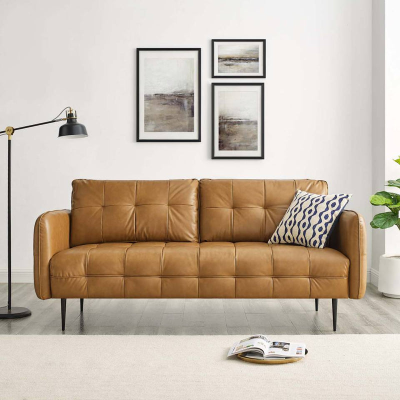 Modway Cameron Tufted Vegan Leather Sofa - EEI-4452 | Sofas | Modishstore - 1