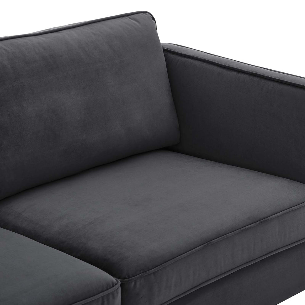 Kaiya Performance Velvet Sofa By Modway - EEI-4453 | Sofas | Modishstore - 9