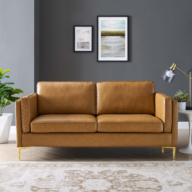 Kaiya Vegan Leather Sofa By Modway - EEI-4455 | Sofas | Modishstore - 1