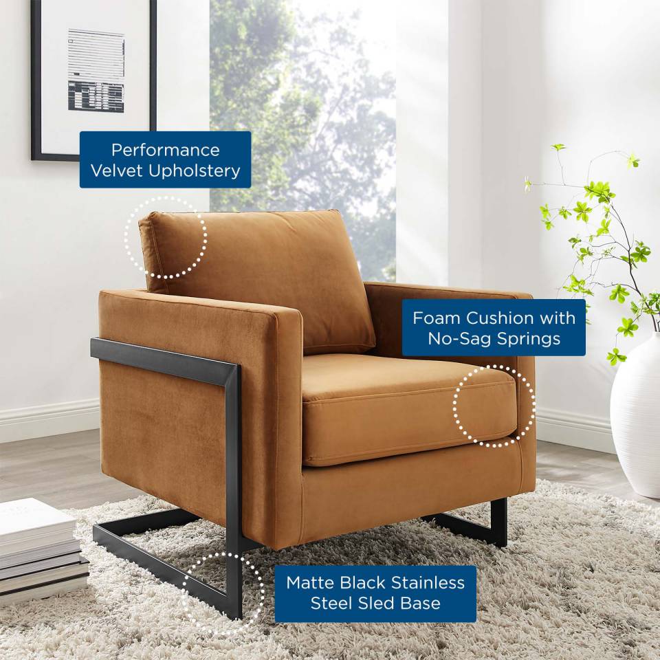 Modway Posse Performance Velvet Accent Chair - EEI-4457 | Accent Chairs | Modishstore - 8