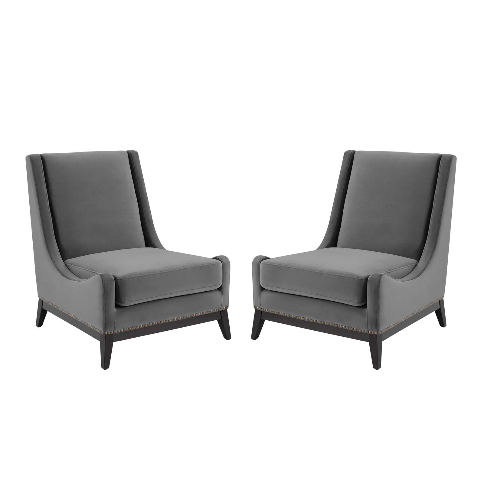 Confident Lounge Chair Upholstered Performance Velvet Set of 2 By Modway - EEI-4487 | Sofa Set | Modishstore - 2