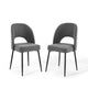 Modway Rouse Dining Side Chair Upholstered Fabric Set of 2 | Side Chairs | Modishstore-9