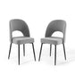 Modway Rouse Dining Side Chair Upholstered Fabric Set of 2 | Side Chairs | Modishstore-10