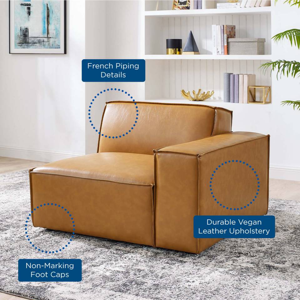 Modway Restore Right-Arm Vegan Leather Sectional Sofa Chair - EEI-4492 | Sectional | Modishstore - 8