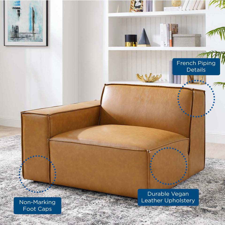 Modway Restore Left-Arm Vegan Leather Sectional Sofa Chair - EEI-4493 | Sectional | Modishstore - 4