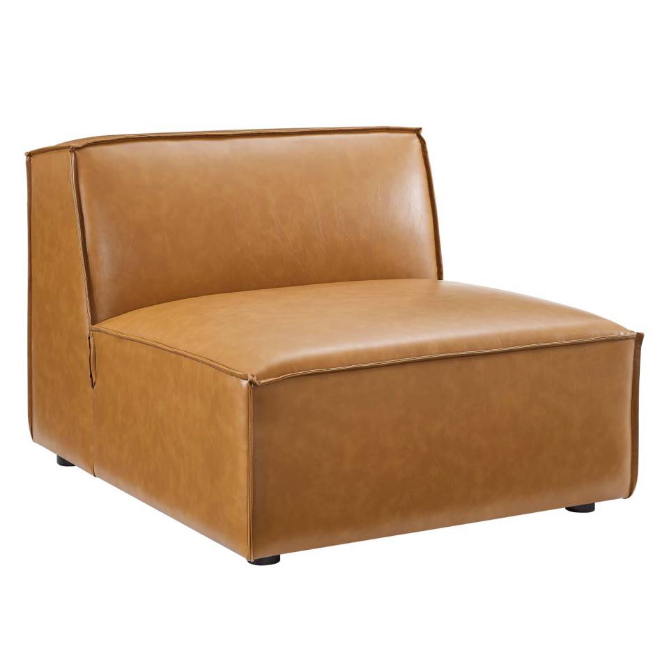Modway Restore Vegan Leather Sectional Sofa Armless Chair | Chairs & Recliners | Modishstore-5