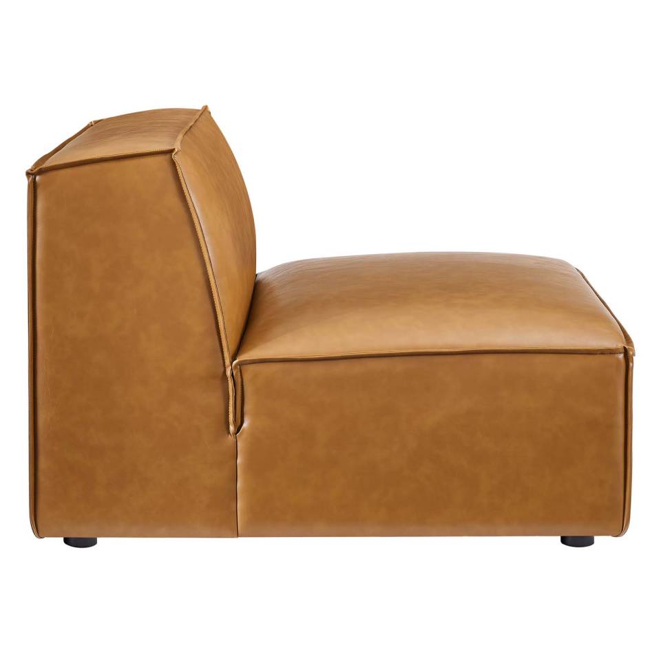 Modway Restore Vegan Leather Sectional Sofa Armless Chair - EEI-4495 | Lounge Chairs | Modishstore - 6