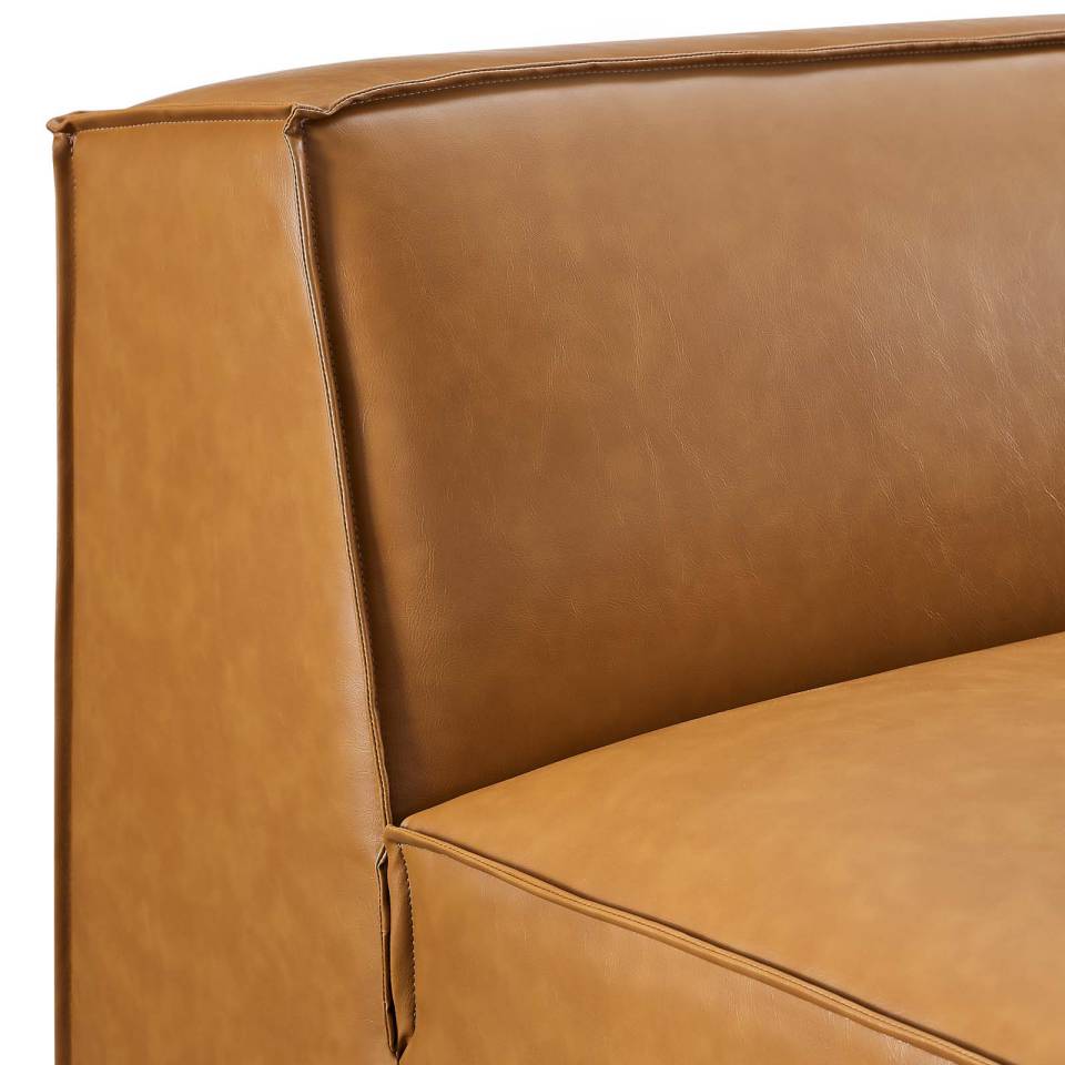 Modway Restore Vegan Leather Sectional Sofa Armless Chair - EEI-4495 | Lounge Chairs | Modishstore - 2