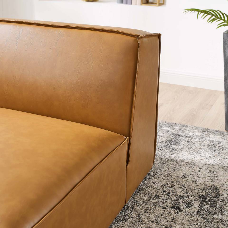 Modway Restore Vegan Leather Sectional Sofa Armless Chair - EEI-4495 | Lounge Chairs | Modishstore - 3