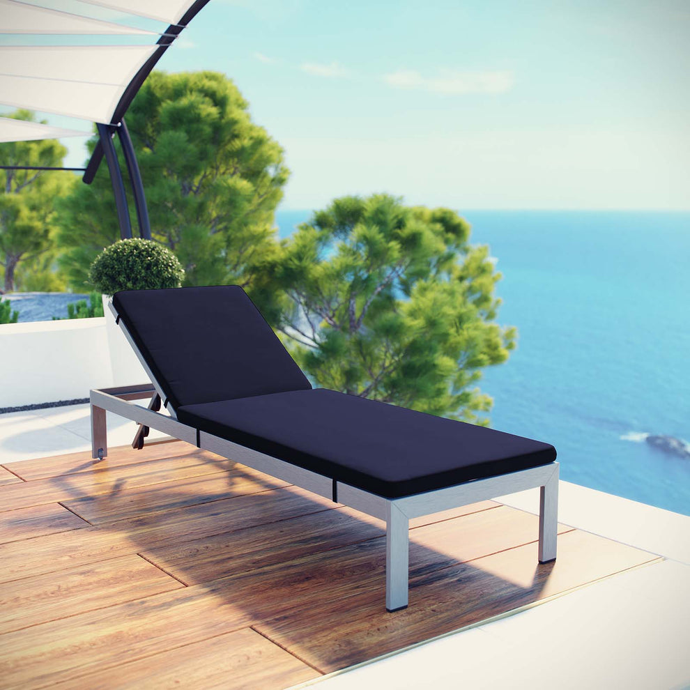 Modway Shore Outdoor Patio Aluminum Chaise with Cushions - EEI-4501 | Outdoor Chaise Lounges | Modishstore - 8