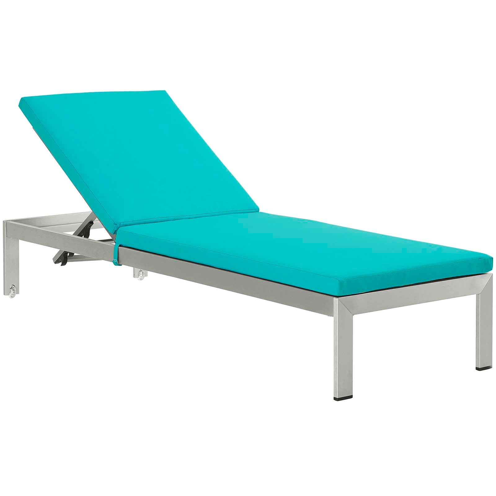 Modway Shore Outdoor Patio Aluminum Chaise with Cushions | Outdoor Patio Daybed | Modishstore-35