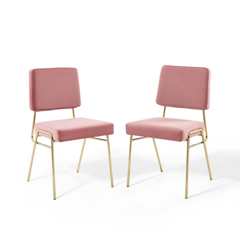 Modway Craft Dining Side Chair Performance Velvet Set of 2 - EEI-4505 | Side Chairs | Modishstore - 2