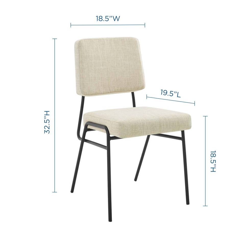 Modway Craft Dining Side Chair Upholstered Fabric Set of 2 - EEI-4506 | Side Chairs | Modishstore - 8