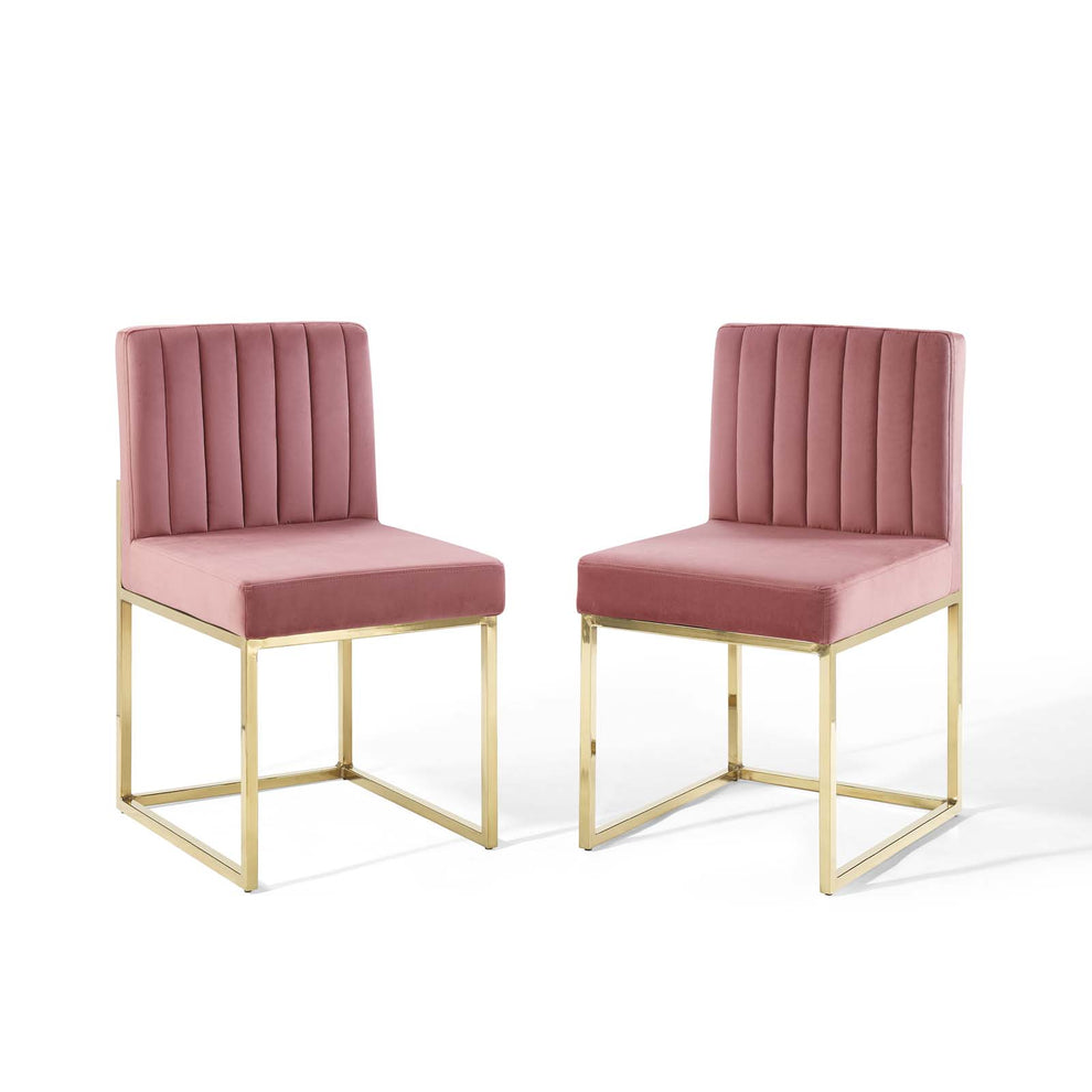 Modway Carriage Dining Chair Performance Velvet Set of 2 - EEI-4507 | Dining Chairs | Modishstore - 8