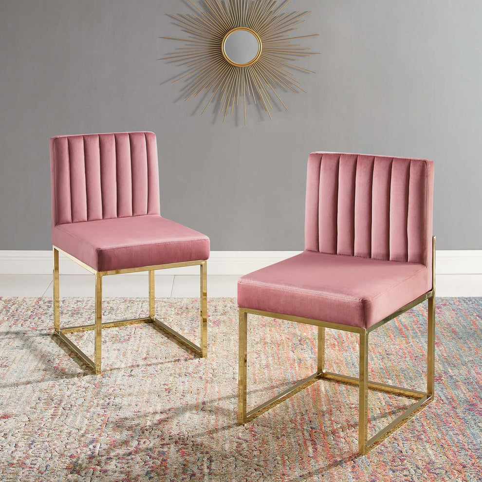 Modway Carriage Dining Chair Performance Velvet Set of 2 - EEI-4507 | Dining Chairs | Modishstore - 13