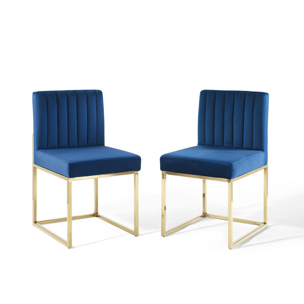 Modway Carriage Dining Chair Performance Velvet Set of 2 - EEI-4507 | Dining Chairs | Modishstore - 15