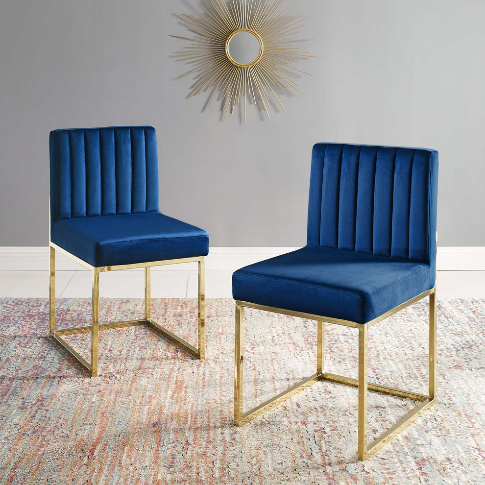 Modway Carriage Dining Chair Performance Velvet Set of 2 - EEI-4507 | Dining Chairs | Modishstore - 20