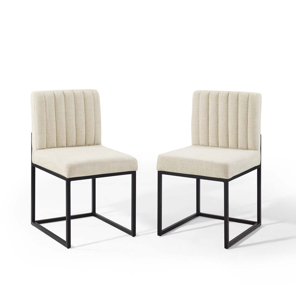 Modway Carriage Dining Chair Upholstered Fabric Set of 2 - EEI-4508 | Dining Chairs | Modishstore - 3