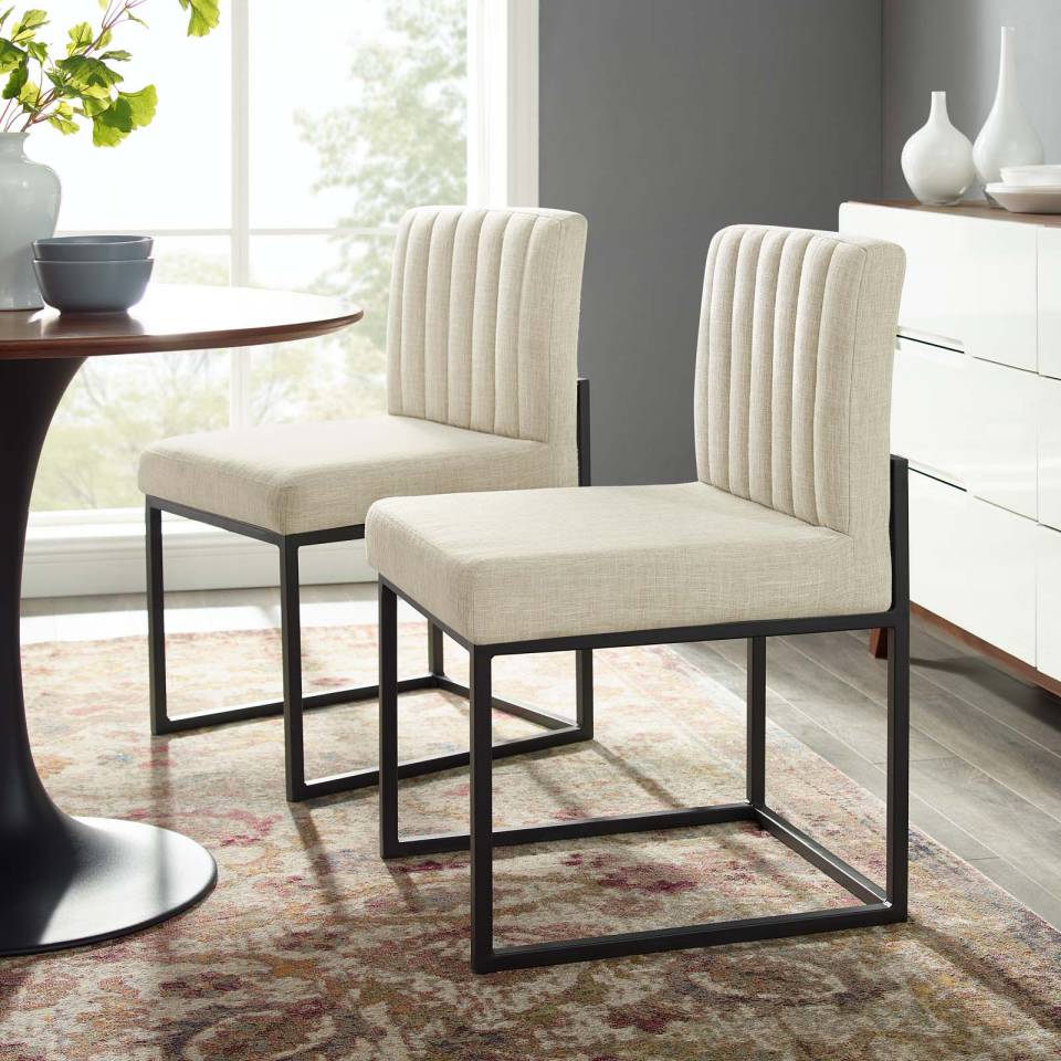 Modway Carriage Dining Chair Upholstered Fabric Set of 2 - EEI-4508 | Dining Chairs | Modishstore - 1