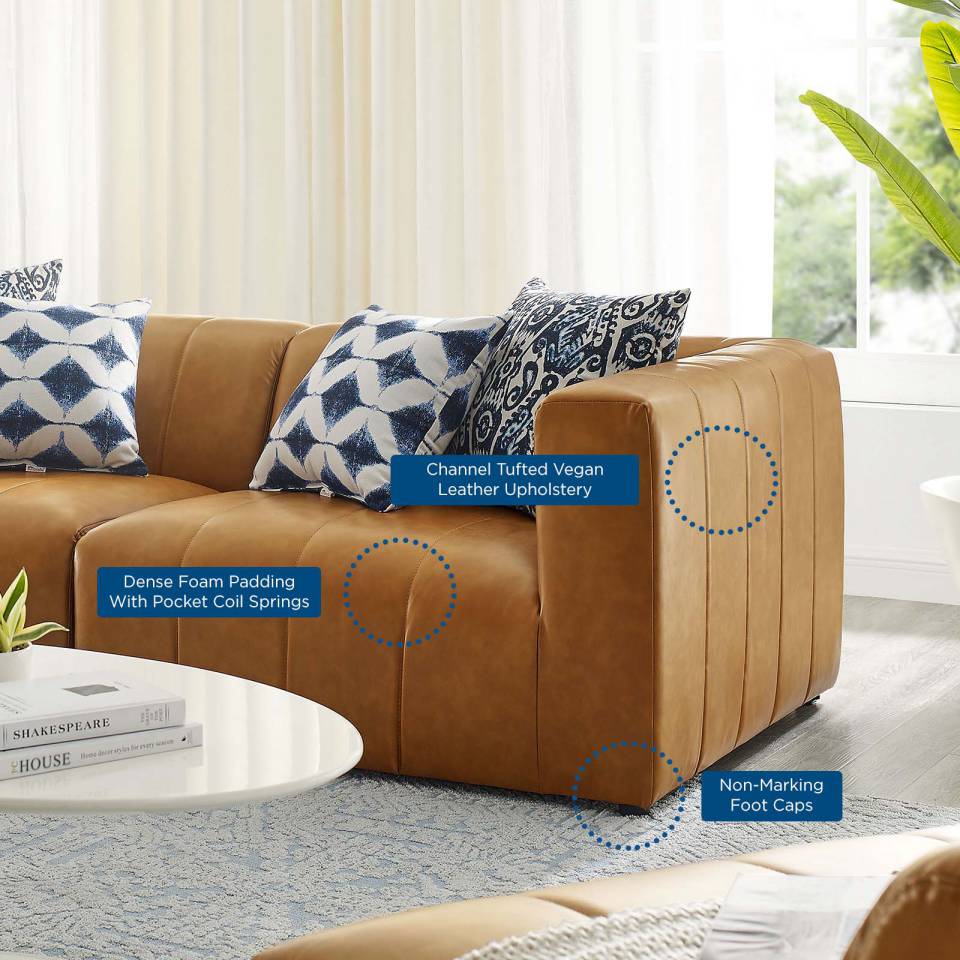 Modway Bartlett Vegan Leather Vegan Leather 2-Piece Loveseat - EEI-4513 | Loveseats | Modishstore - 4