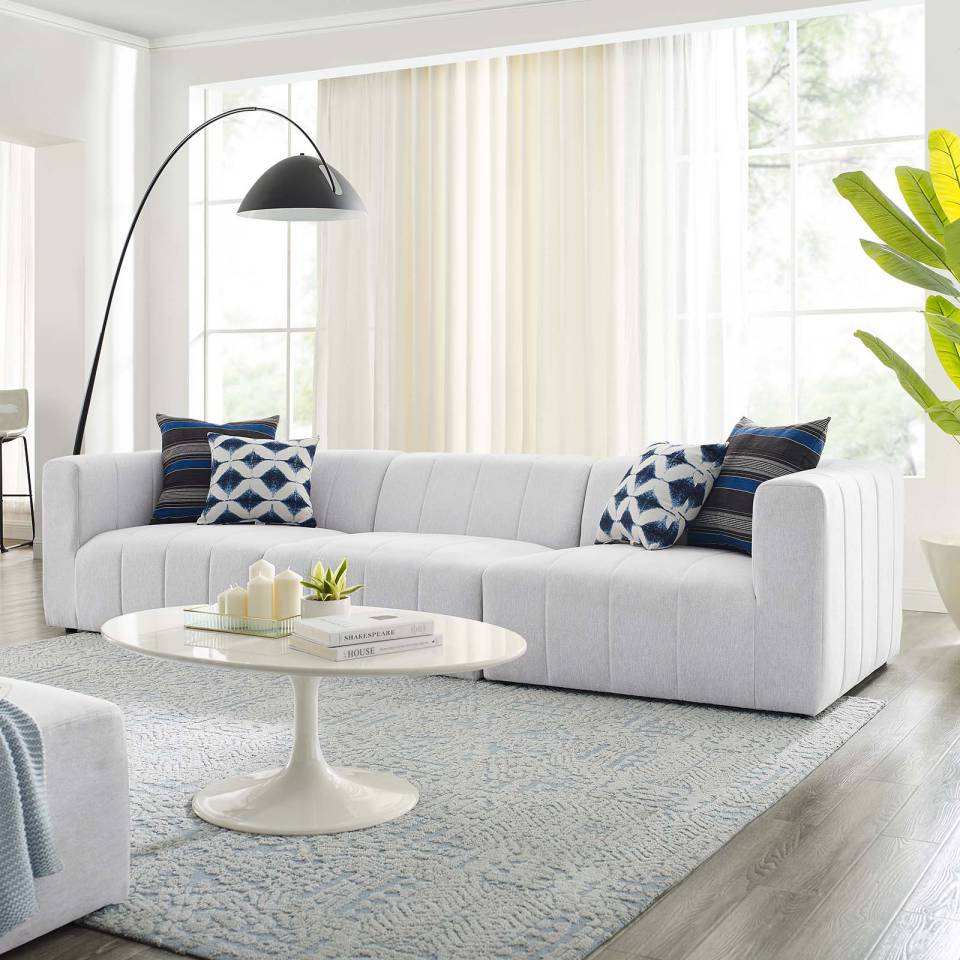 Modway Bartlett Upholstered Fabric Upholstered Fabric 3-Piece Sofa | Sofas | Modishstore