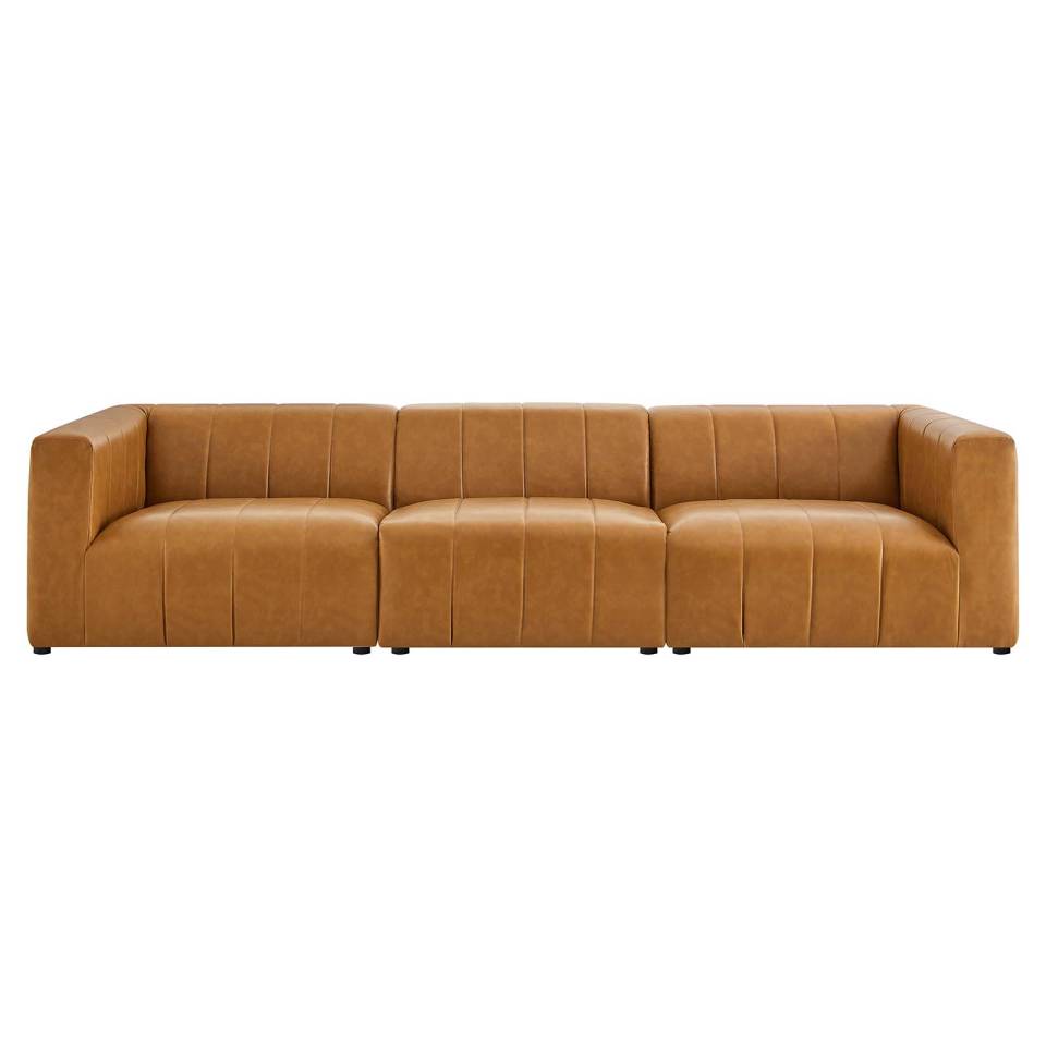 Modway Bartlett Vegan Leather Vegan Leather 3-Piece Sofa | Sofas | Modishstore-2