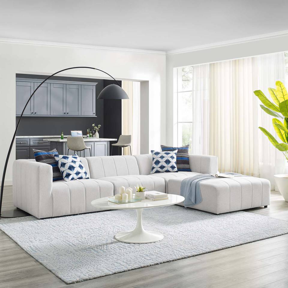 Modway Bartlett Upholstered Fabric Upholstered Fabric 4-Piece Sectional Sofa - EEI-4516 | Sectional | Modishstore - 1