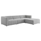 Modway Bartlett Upholstered Fabric Upholstered Fabric 4-Piece Sectional Sofa | Sofas | Modishstore-13