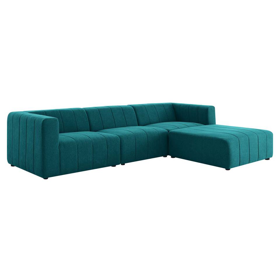 Modway Bartlett Upholstered Fabric Upholstered Fabric 4-Piece Sectional Sofa | Sofas | Modishstore-14