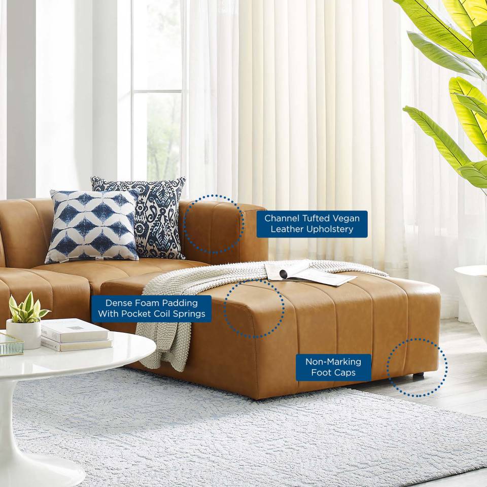 Modway Bartlett Vegan Leather Vegan Leather 4-Piece Sectional Sofa - EEI-4517 | Sofa Set | Modishstore - 12