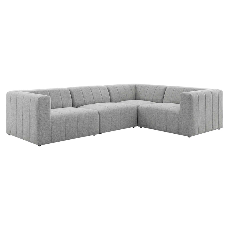 Modway Bartlett Upholstered Fabric 4-Piece Sectional Sofa - EEI-4518 | Sofa Set | Modishstore - 5