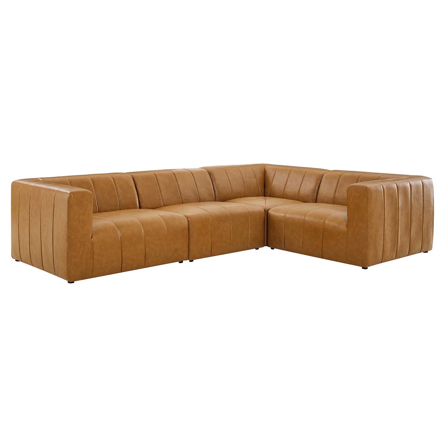 Bartlett Vegan Leather 4-Piece Sectional Sofa By Modway | Sofas | Modishstore-2