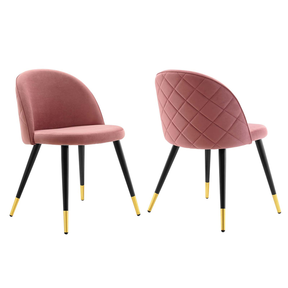 Cordial Performance Velvet Dining Chairs - Set of 2 By Modway - EEI-4525 | Dining Chairs | Modishstore - 2